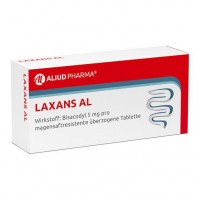 Таблетки от запоров с бисакодилом LAXANS AL magensaftresistente überzogene Tabletten 10 шт ALIUD Pharma Таблетки от запоров с бисакодилом LAXANS AL magensaftresistente überzogene Tabletten 10 шт ALIUD Pharma